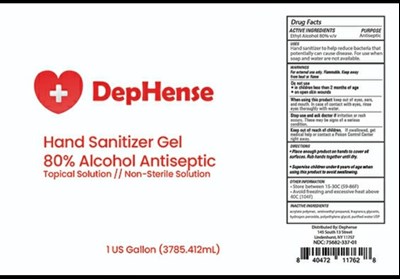 Dephense Hand Sanitizer Gel (Dephense 1 G)